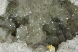 Keokuk Quartz Geode with Dolomite Crystals (Half) - Illinois #144763-1